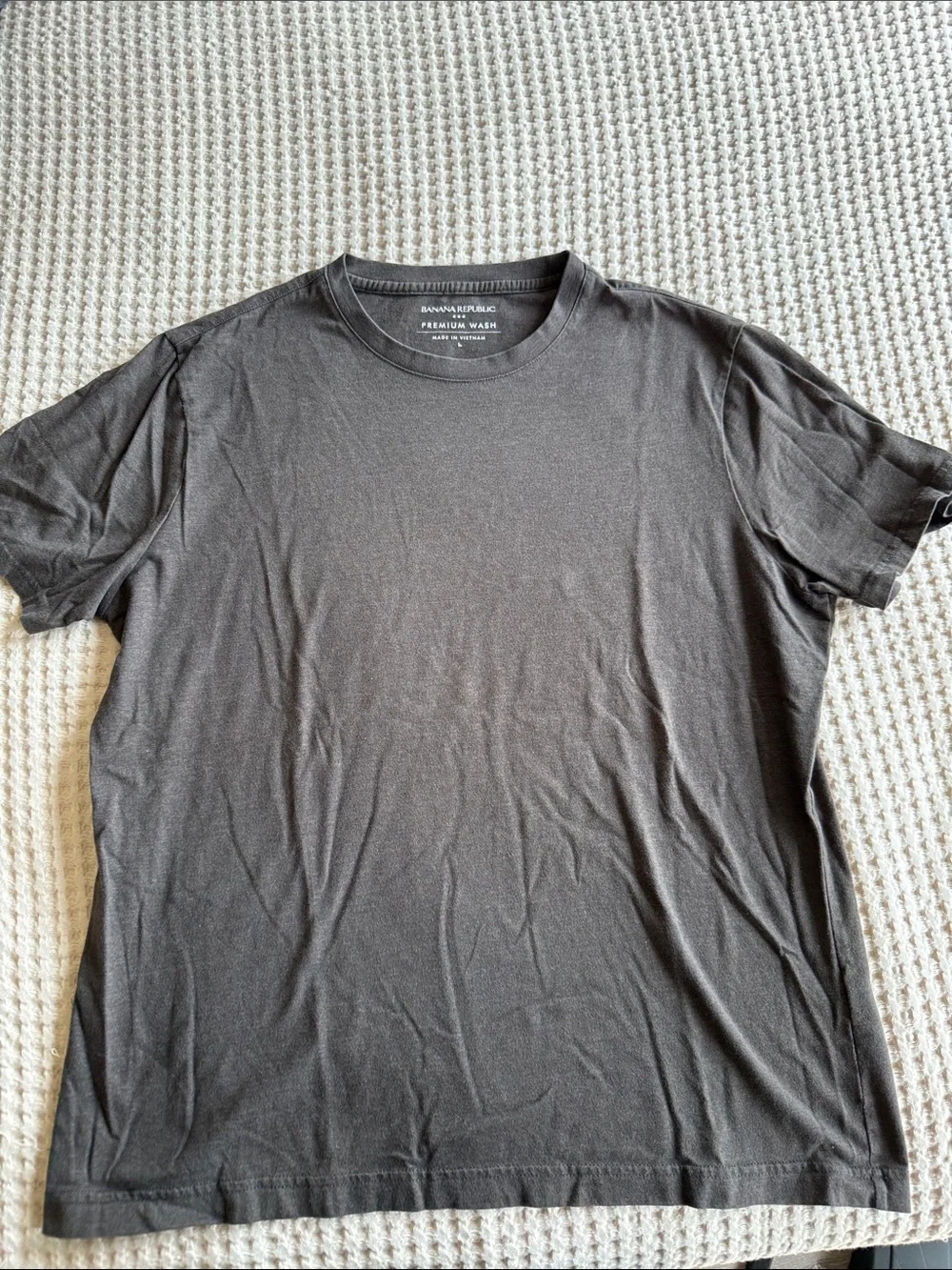 Banana Republic Men's Crew Neck Tee - Charcoal